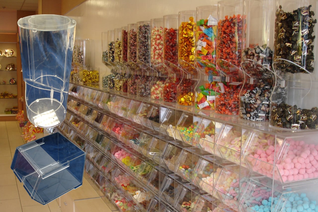 Candybox Verkaufswand aus Acrylglas